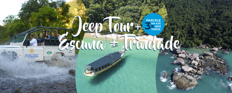 Combo 3 passeios: Jeep Tour + Escuna + Trindade